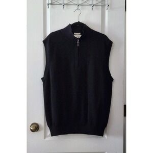Fairway &‎ Greene Men's Knit Italian Merino Golf Vest Black Size L